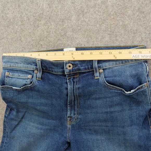 Flint and Tinder Jeans Mens 33 Blue Slim Tapered Mid Rise Medium Zip Fly - Picture 10 of 16